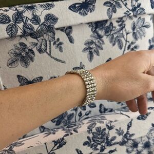 Elegant Silver Rhinestone Bracelet